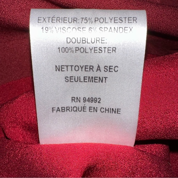 Jonathan Simkhai Cutout Crepe De Chine Top in Crimson Size 0 - Picture 9 of 9